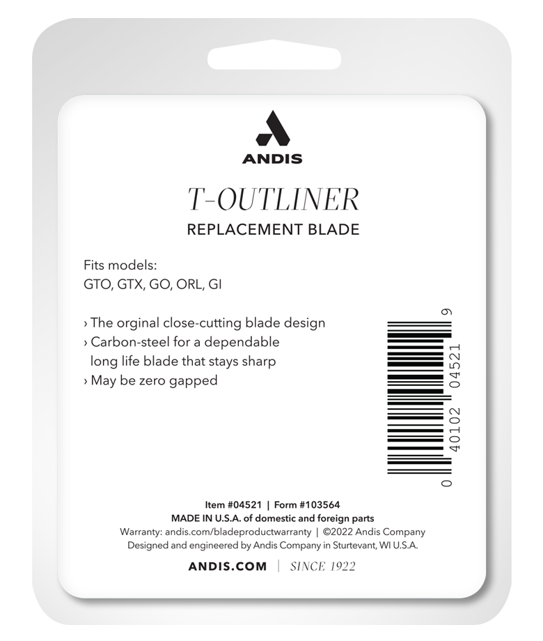 Andis T-Outliner Replacement Blade - Carbon Steel