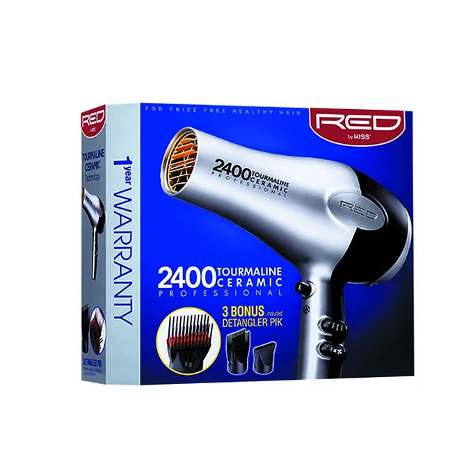 RED BY KISS 2400 Tourmaline Ceramic Dryer 3 Styling Attachments