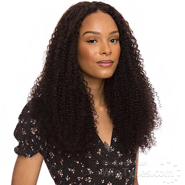 The Wig Black Pink 100% Human Hair Brazilian Virgin Remy HD Lace Front Wig - HD HBL-JC 28"