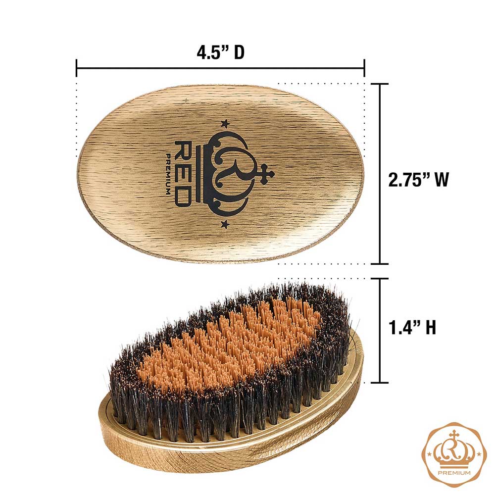 RED BY KISS BOW WOW X Pocket Wave Premium Metallic 2-in-1 Boar Brush with Case