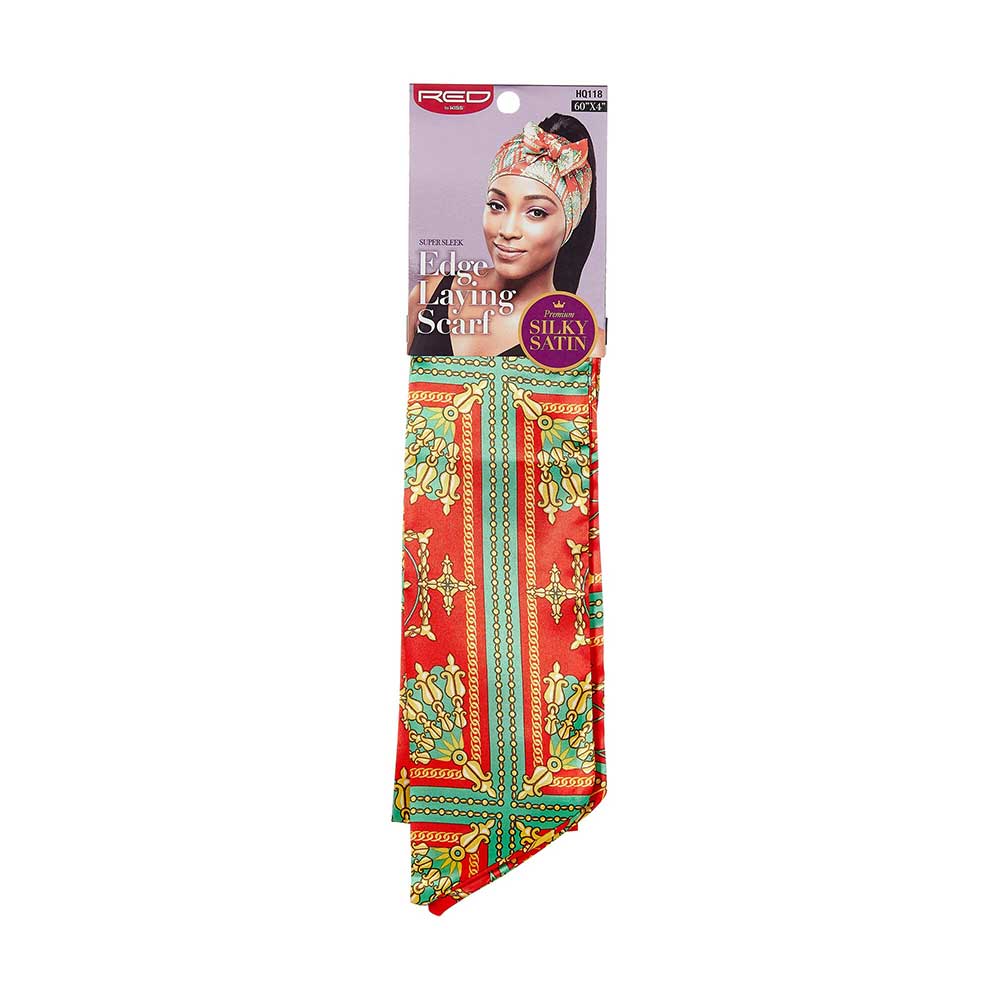 RED BY KISS Silky Satin Edge Laying Scarf