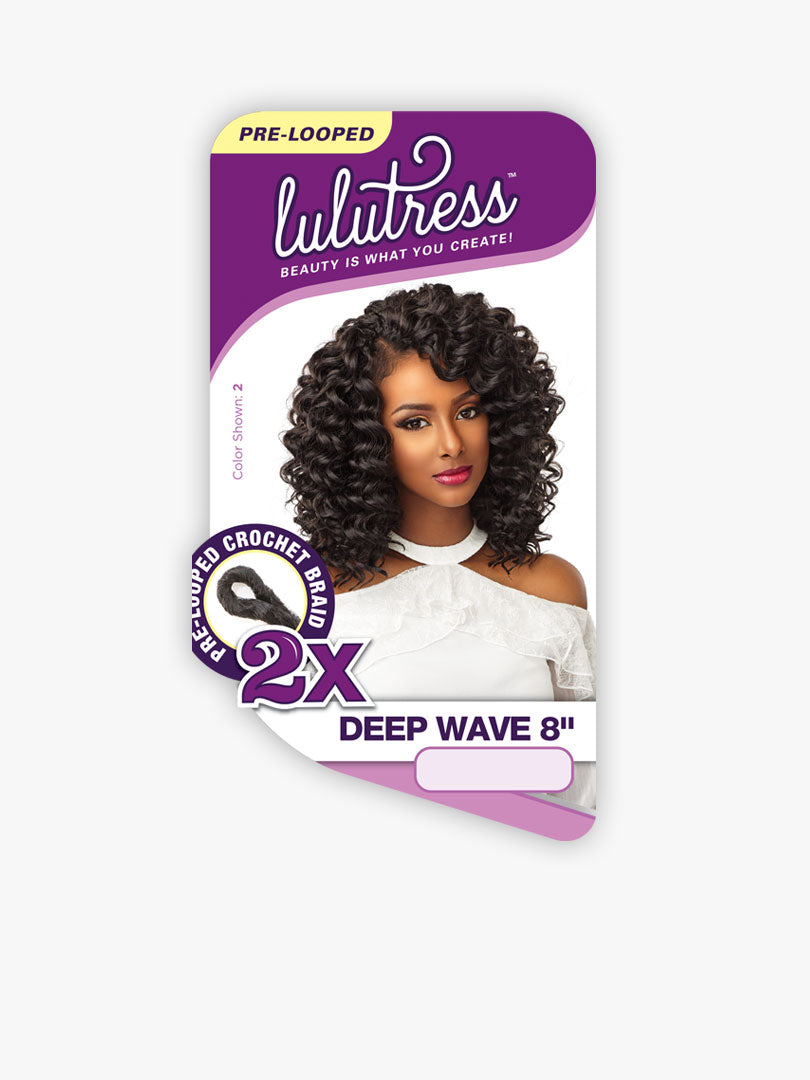 SENSATIONNEL Lulutress Crochet Braid - 2X DEEP WAVE 8"