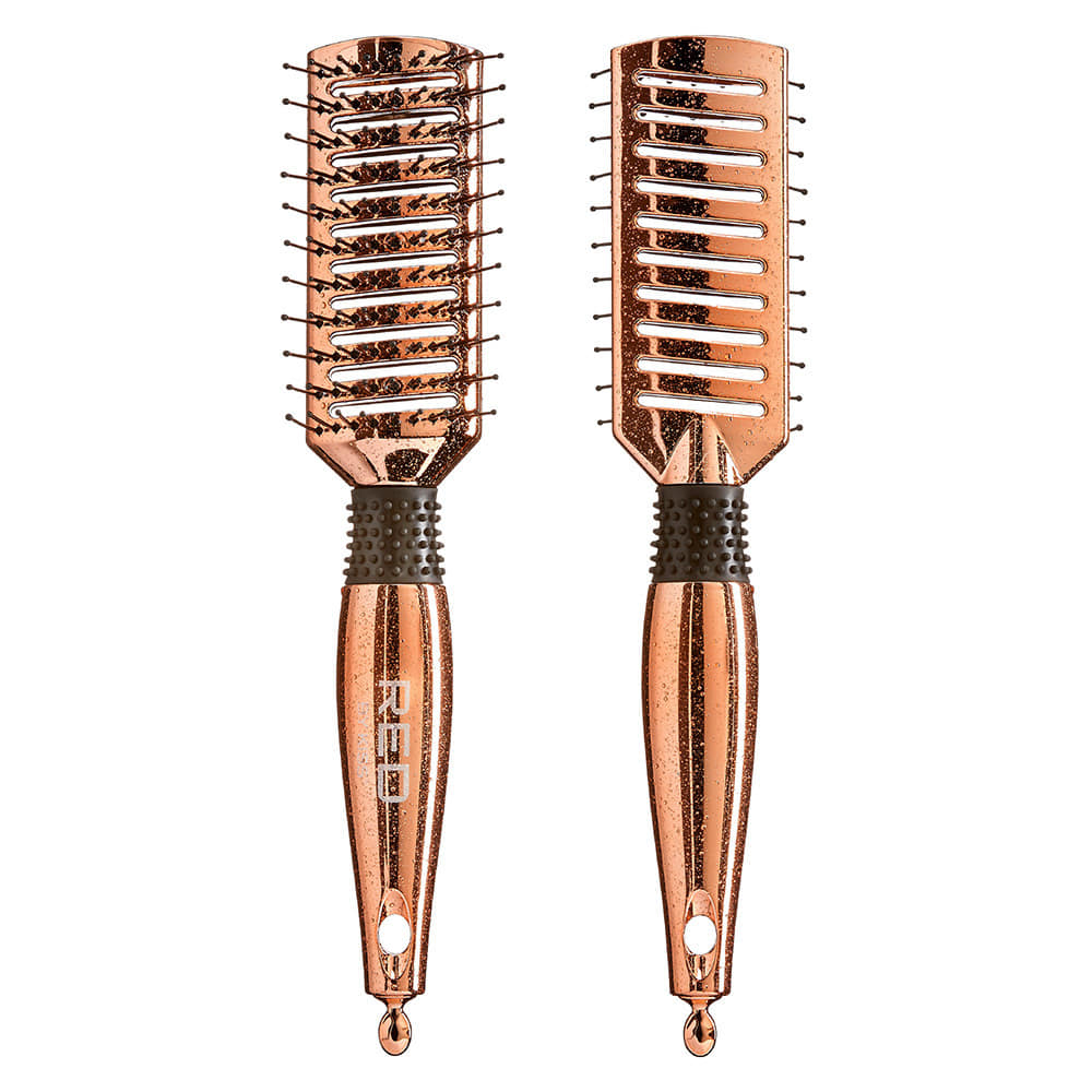 RED BY KISS Rose Gold Chrome Paddle Brush Vent