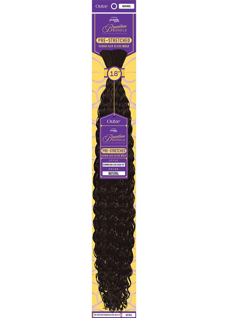 Outre Purple Pack Brazilian Bundle 100% Human Hair Blend Pre-Stretched Weave - DOMINICAN CURL