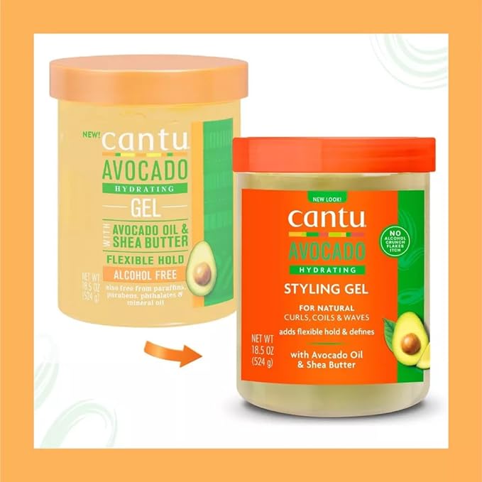 Cantu Avocado Paraben-Free Hydrating Styling Gel, 18.5oz