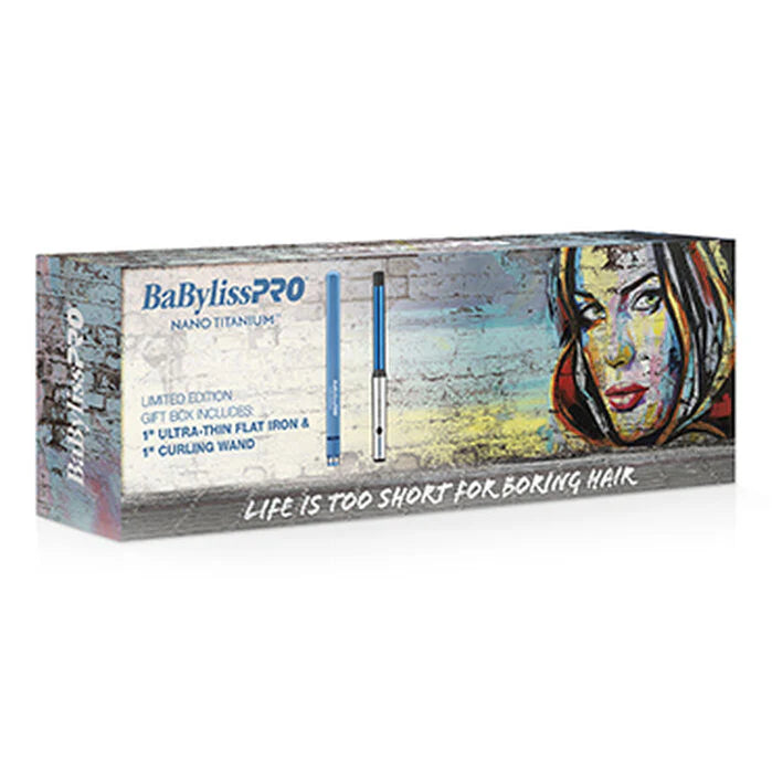 BaBylissPRO Nano Titanium Limited Edition Flat Iron & Curling Wand - Gift Box
