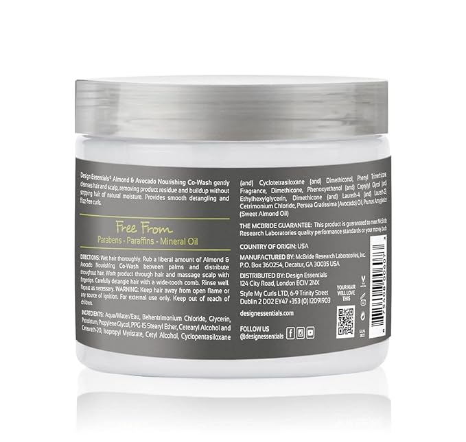 Design Essentials Natural Almond & Avocado Nourishing Co-wash, White, 16lb