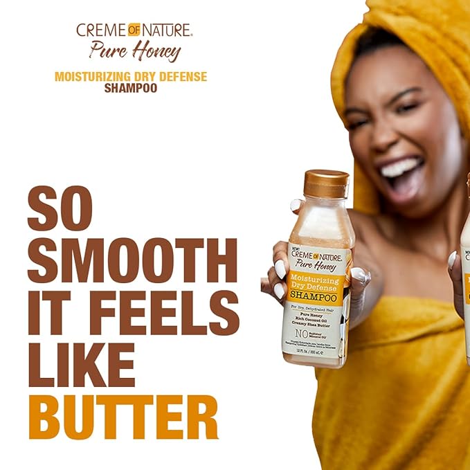 Creme of Nature Pure Honey Moisturizing Dry Defense Shampoo 12 oz