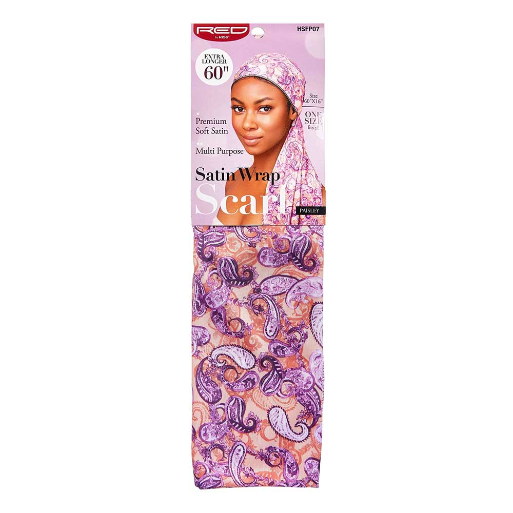 RED BY KISS Silky Satin Wrap Scarf 60″X16″