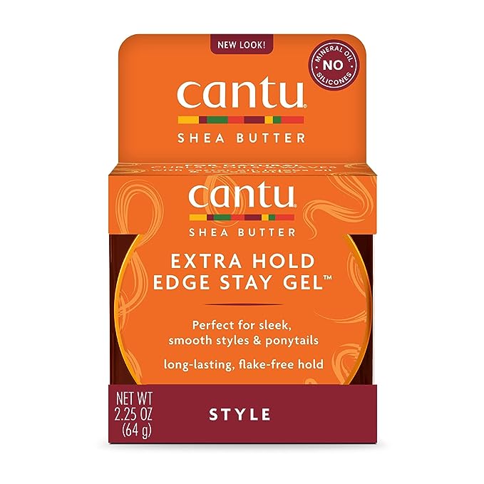 Cantu Extra Hold Edge Stay Gel with Shea Butter, 2.25oz