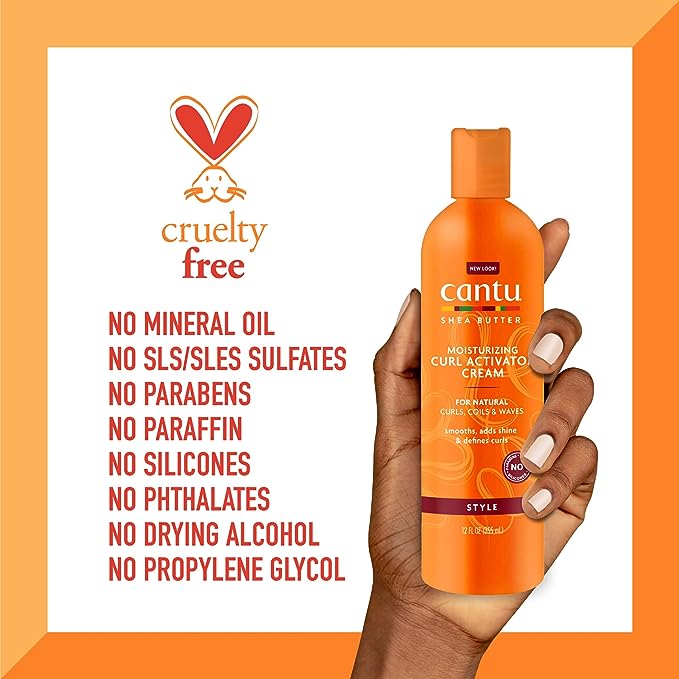 Cantu Moisturizing Curl Activator Cream with Shea Butter for Natural Hair, 12oz
