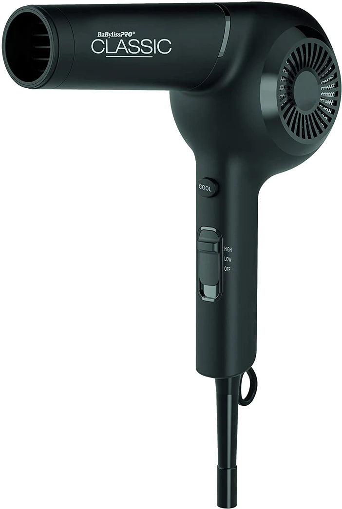 BaByliss PRO Classic Dryer (Black) & Porcelain Ceramic 1" Flat Iron Prepack