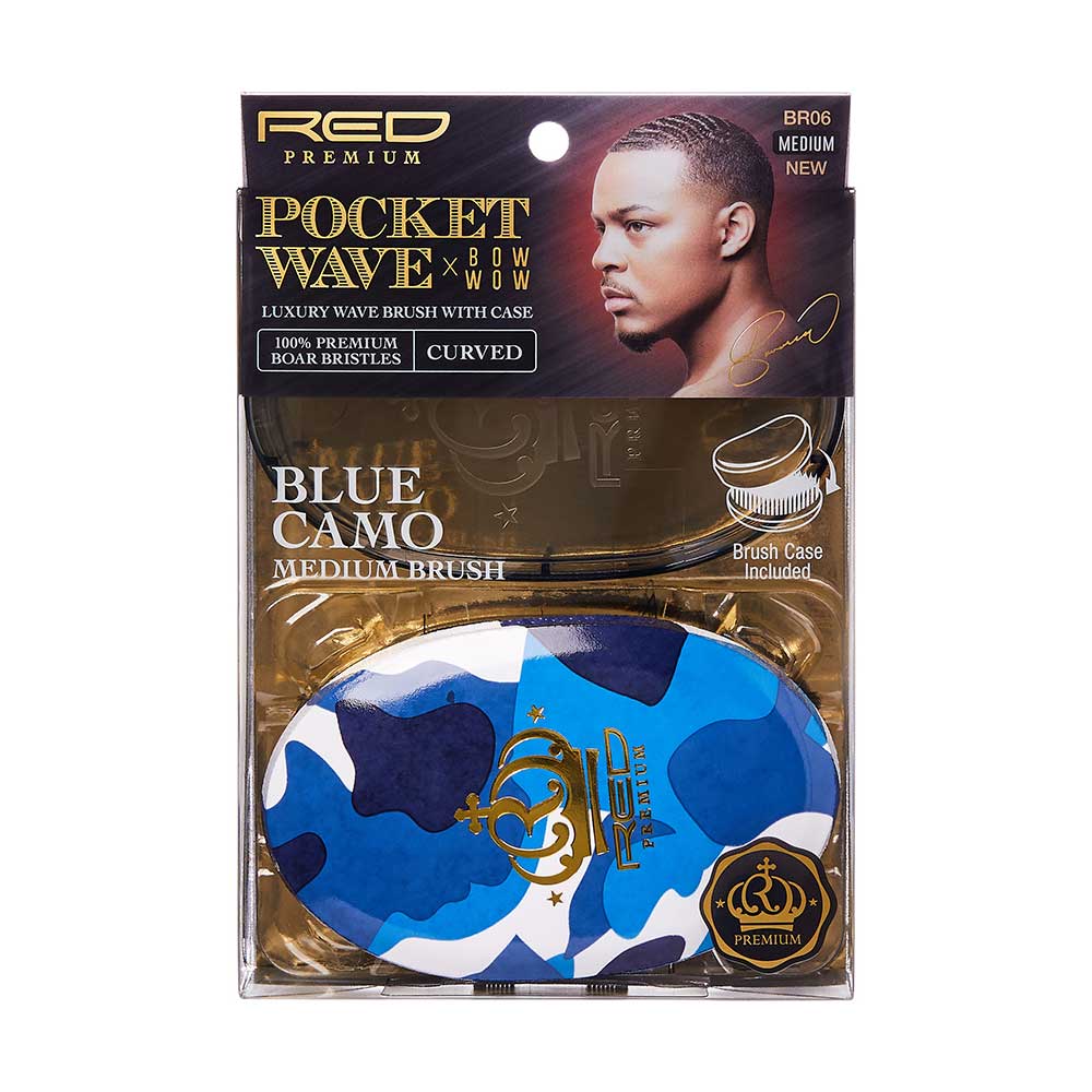 RED BY KISS BOW WOW X Pocket Wave Medium Boar Brush with Case