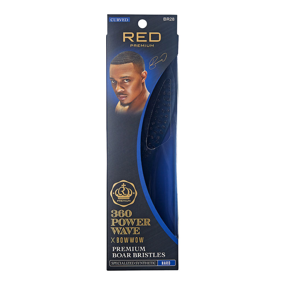 RED BY KISS BOW WOW X 360 Power Wave Medium Hard Boar Brush