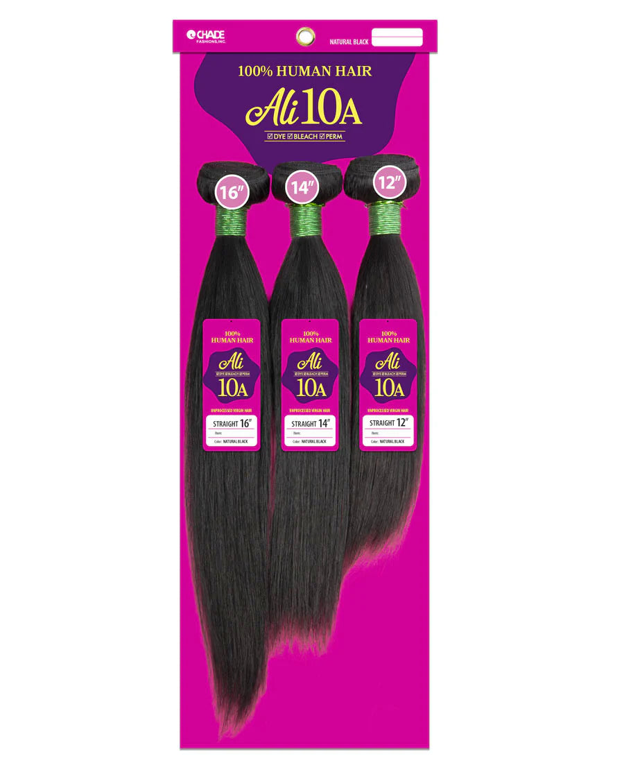 Ali 10A 100% Human Hair Bundle Extensions 3PCS STRAIGHT