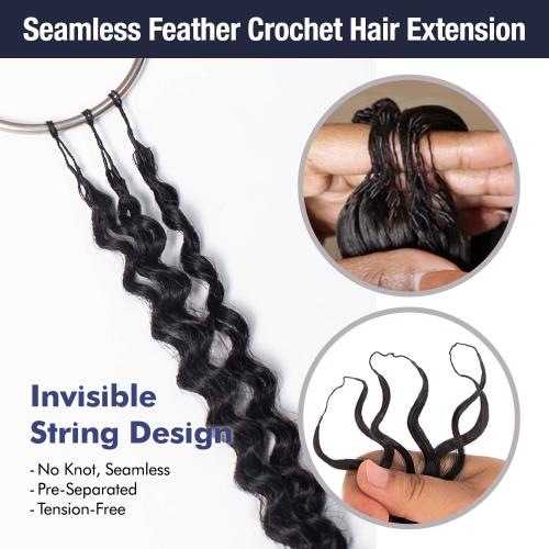 Outre Human Hair Blend Crochet Braids Purple Pack Feather Crochet Loose Deep 18"