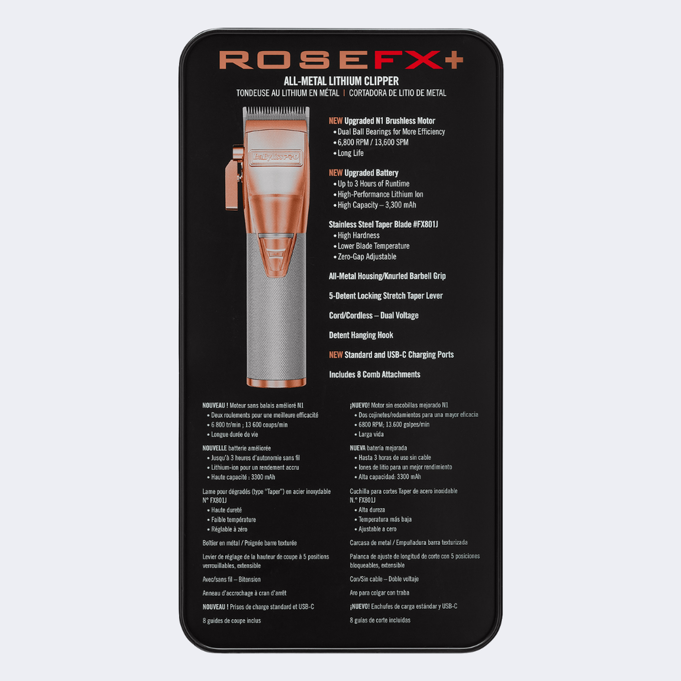 BaBylissPRO RoseFX+ All-Metal Lithium Clipper