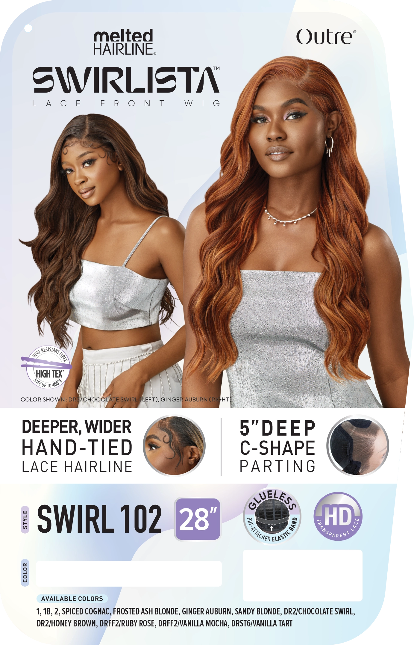 Outre Synthetic Melted Hairline Swirlista Lace Front Wig - SWIRL 102
