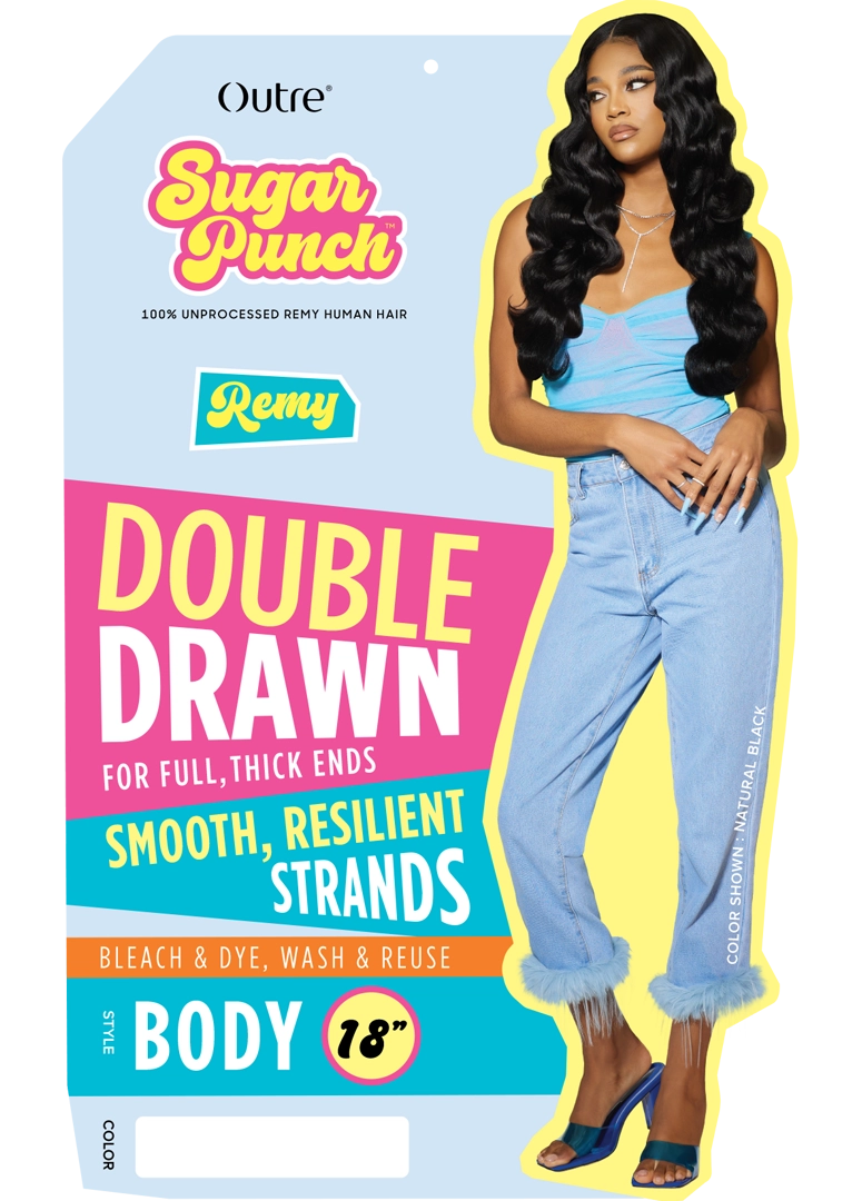Outre Sugar Punch Single 100% Unprocessed Remy Human Hair - Body Wave