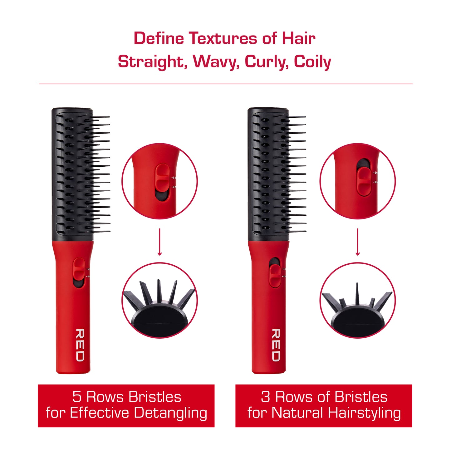 RED BY KISS Shift-N-Detangle Hair Brush