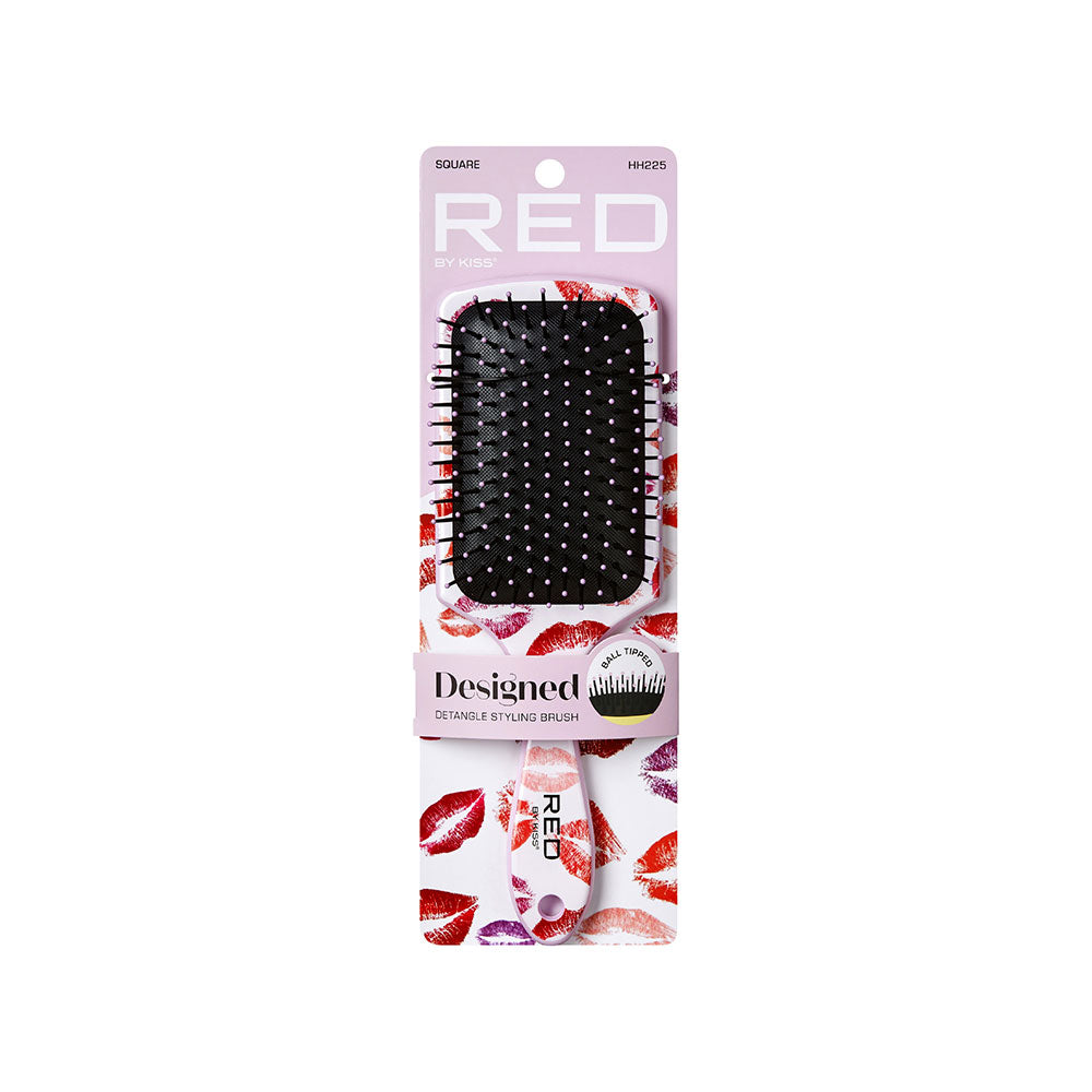 RED BY KISS Square Paddle Designed Brush – Kisses