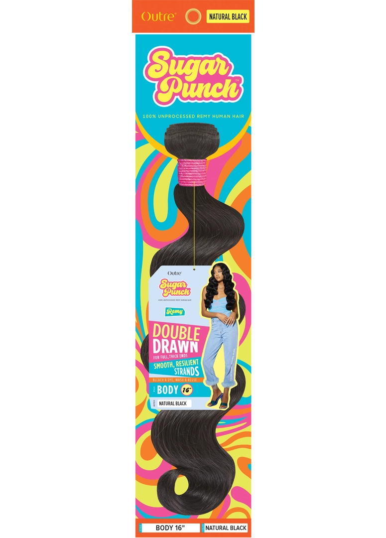 Outre Sugar Punch Single 100% Unprocessed Remy Human Hair - Body Wave