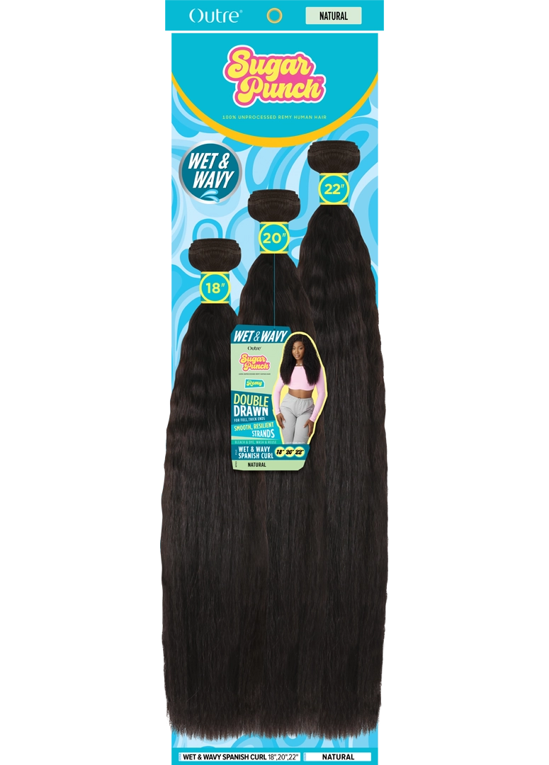 Outre Sugar Punch 100% Unprocessed Remy Human Hair - Wet & Wavy Spanish Curl