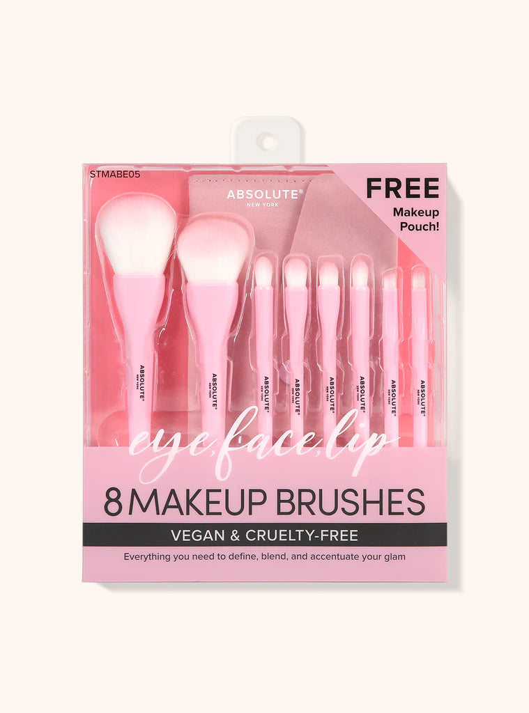 ABSOLUTE NEW YORK Pink Essentials Makeup Brush Set