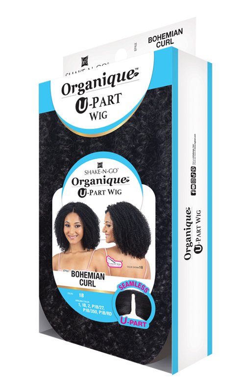 SHAKE-N-GO Organique U-Part Human Hair Blend Wig - BOHEMIAN CURL