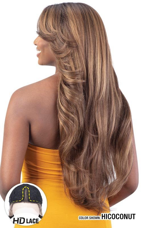SHAKE-N-GO Freetress Equal Curtain Bang HD Lace Wig - Bombshell