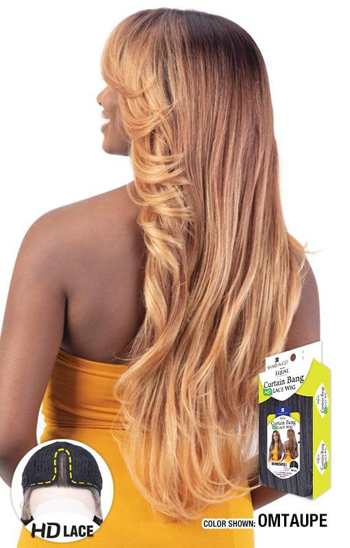 SHAKE-N-GO Freetress Equal Curtain Bang HD Lace Wig - Bombshell
