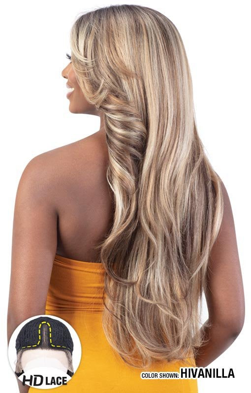 SHAKE-N-GO Freetress Equal Curtain Bang HD Lace Wig - Bombshell