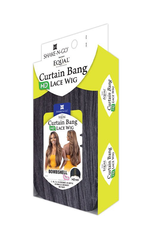 SHAKE-N-GO Freetress Equal Curtain Bang HD Lace Wig - Bombshell