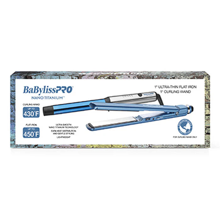 BaBylissPRO Nano Titanium Limited Edition Flat Iron & Curling Wand - Gift Box