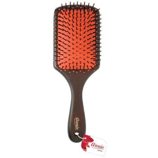 Annie Cushion Wooden Paddle Nylon Bristle Brush