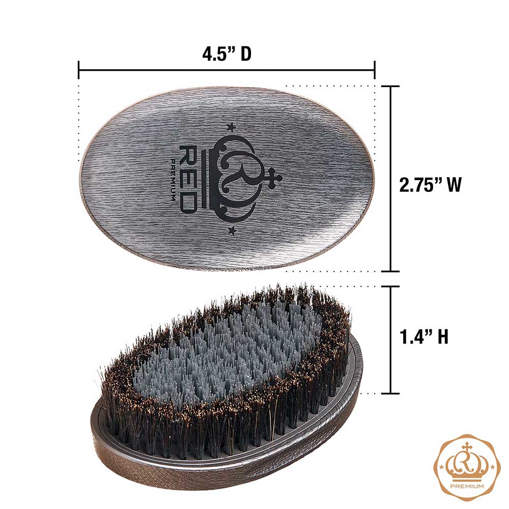 RED BY KISS BOW WOW X Pocket Wave Premium Metallic 2-in-1 Boar Brush with Case