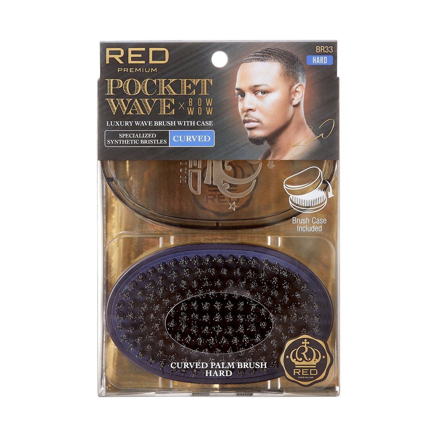RED BY KISS BOW WOW X 360 Power Wave Premium Boar Brush with Case