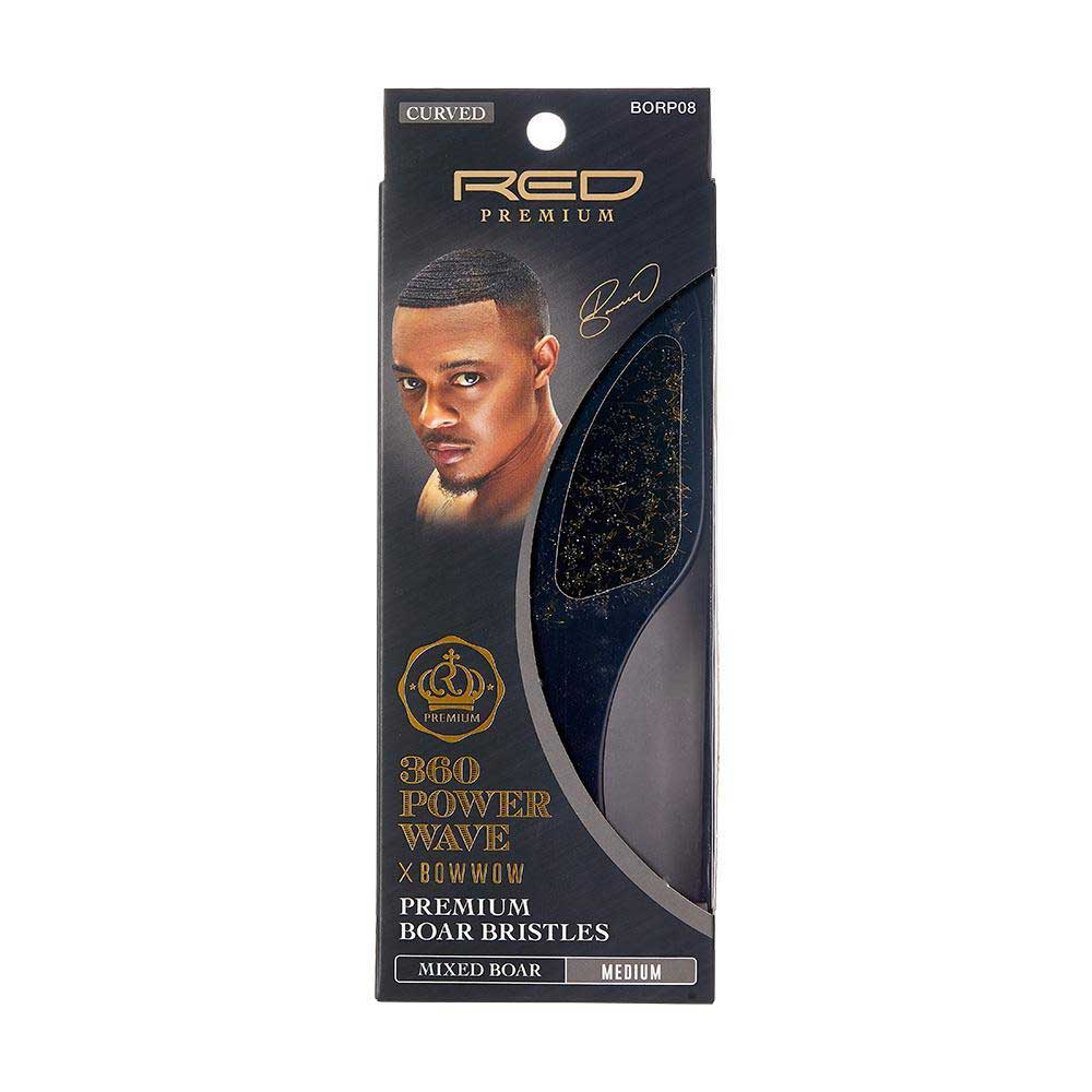 RED BY KISS BOW WOW X 360 Power Wave Medium Boar Brush