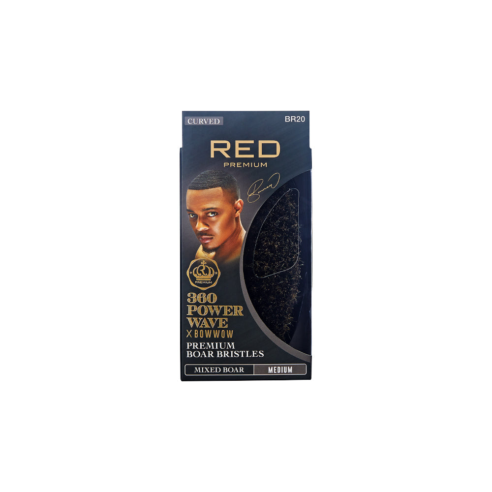 RED BY KISS BOW WOW X 360 Power Wave Medium Boar Brush