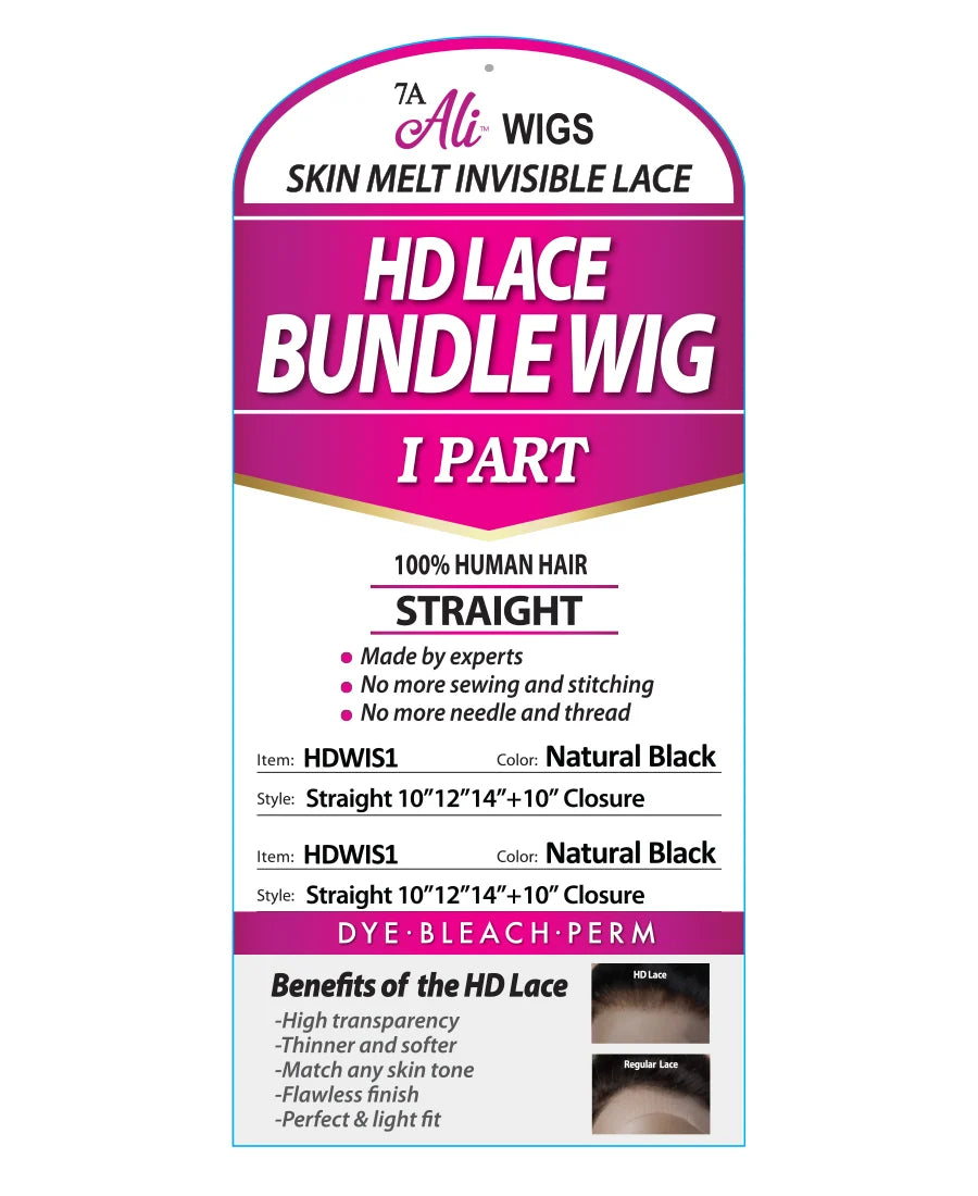 Ali Bundle Wig I part HD Lace - Straight