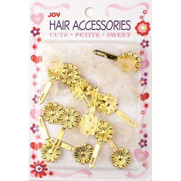 Joy Petit Daisy Barrettes Assorted Gold