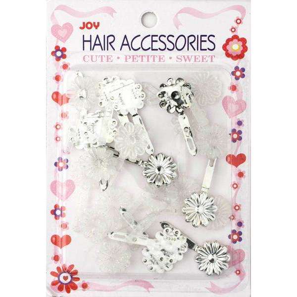 Joy Petit Daisy Barrettes Assorted Silver