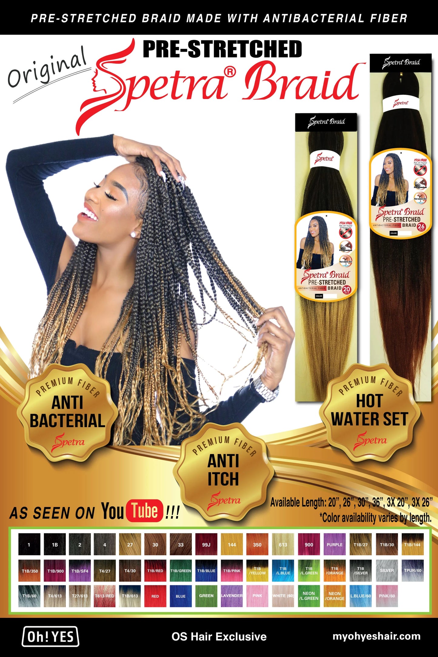 Oh Yes Hair Spetra Pre-Stretched Synthetic Braid - EZ BRAID