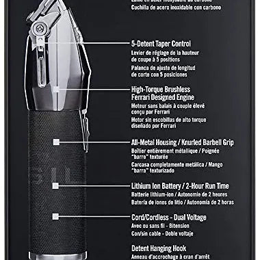 BABYLISSPRO SILVERFX ALL-METAL LITHIUM CLIPPER