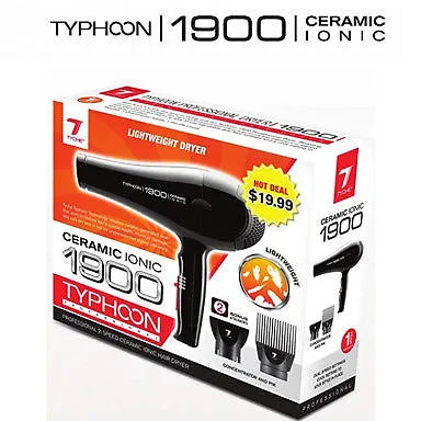 TYCHE TYPHOON 1900 CERAMIC IONIC HAIR DRYER