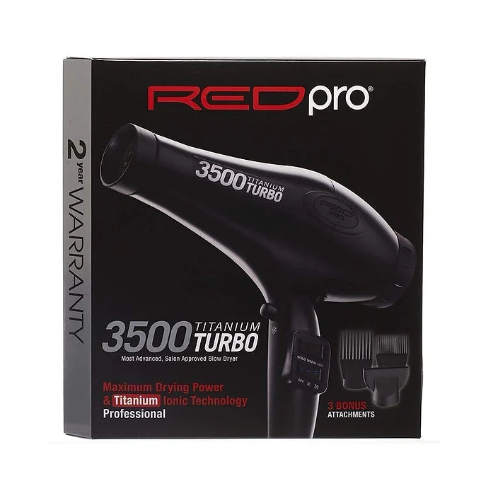 RED PRO 3500 Titanium Turbo Dryer 3 Styling Attachments