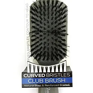 Annie Medium Club Curved Handle 100% Pure Boar Bristles Brush