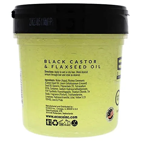 ECO STYLE Professional Styling Gel - Black Castor & Flaxseed