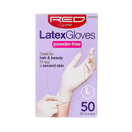 RED BY KISS Powder-Free Latex Gloves (50pcs)