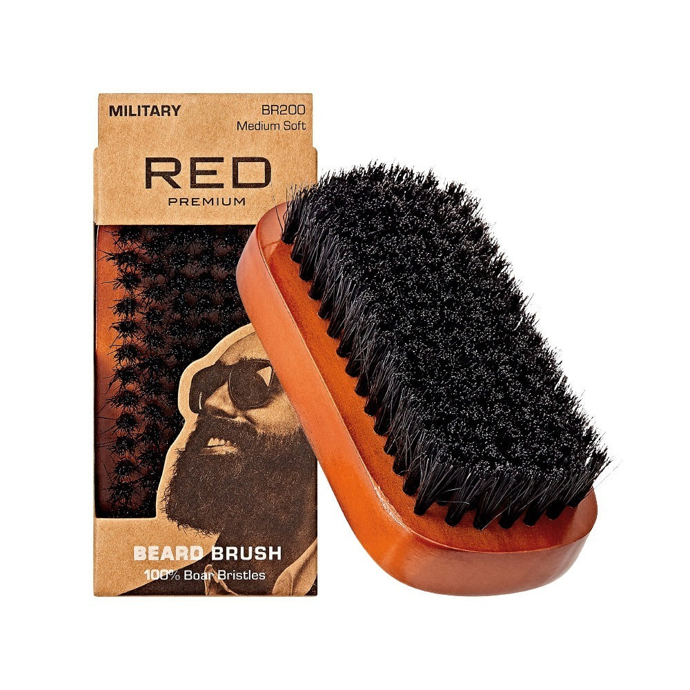 RED BY KISS Premium Beard Medium Soft Military Brush